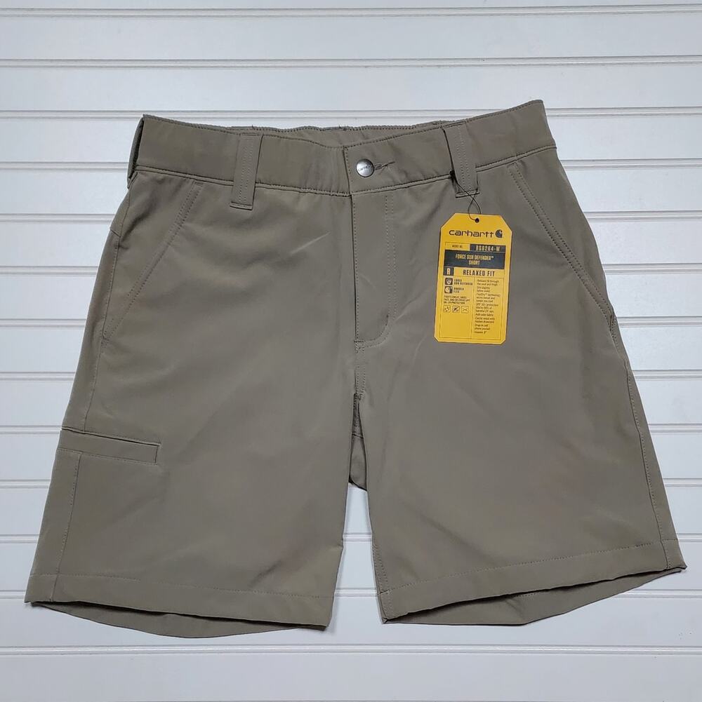 NWT Carhartt Men's Force Sun Defender Relaxed Fit Shorts Size S Greige